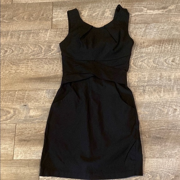Teeze Me Black Sheath Sweetheart Mini Dress - Picture 1 of 6